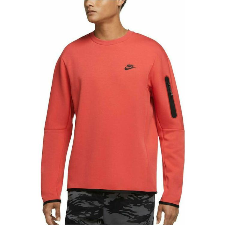 Nike Sportswear Tech Fleece Crewneck Sweatshirt 'Lobster Red' CU4505-605