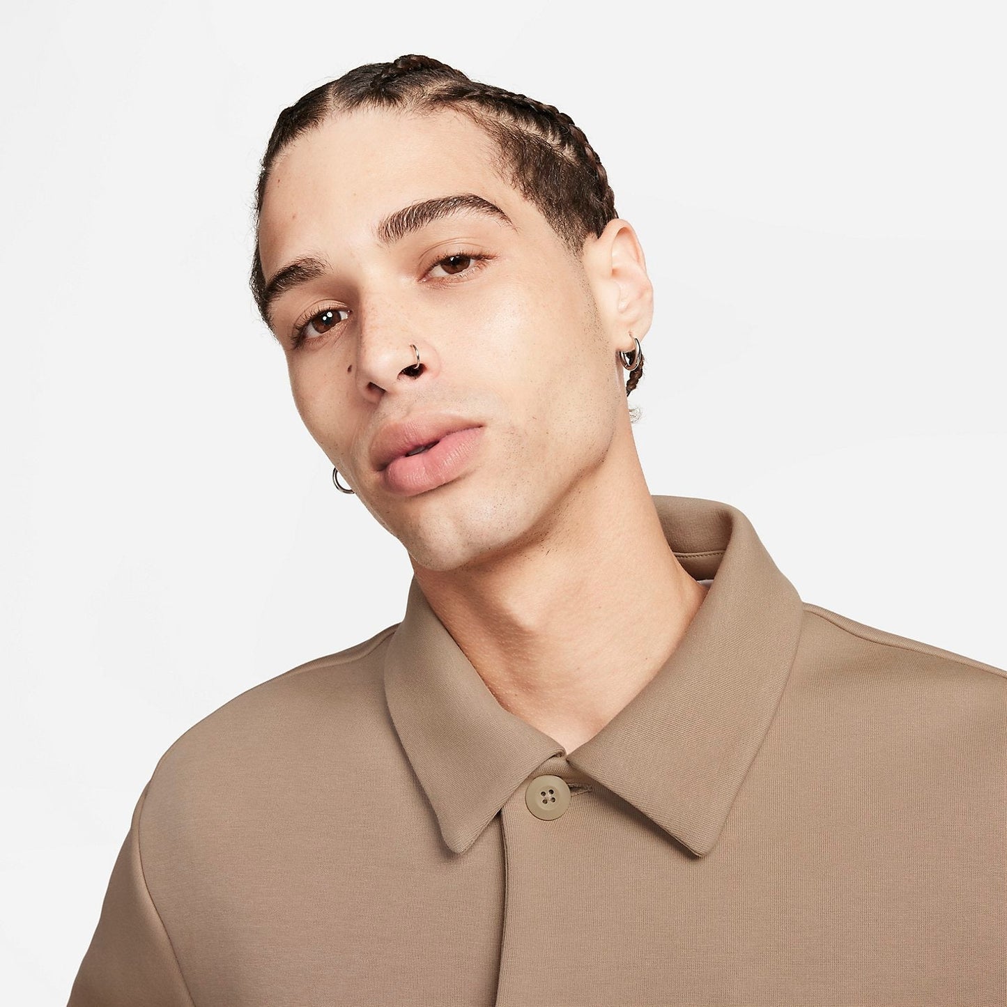 Nike Sportswear Tech Fleece Reimagined Wide Shirt Jacket 'Khaki' FB8168-247