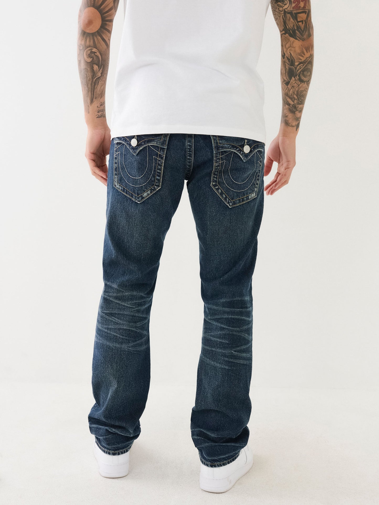 True Religion Ricky Champlain Rips Dark Wash