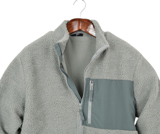 Men's Front Zipper Teddy Jacket