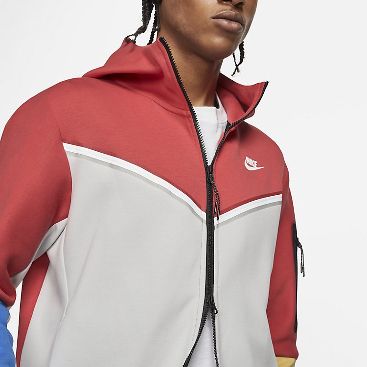 Nike Sportswear Tech Fleece Full-Zip Hoodie 'Lobster Red White' CU4489-605