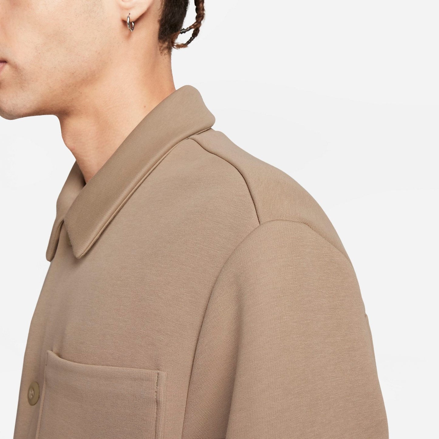 Nike Sportswear Tech Fleece Reimagined Wide Shirt Jacket 'Khaki' FB8168-247