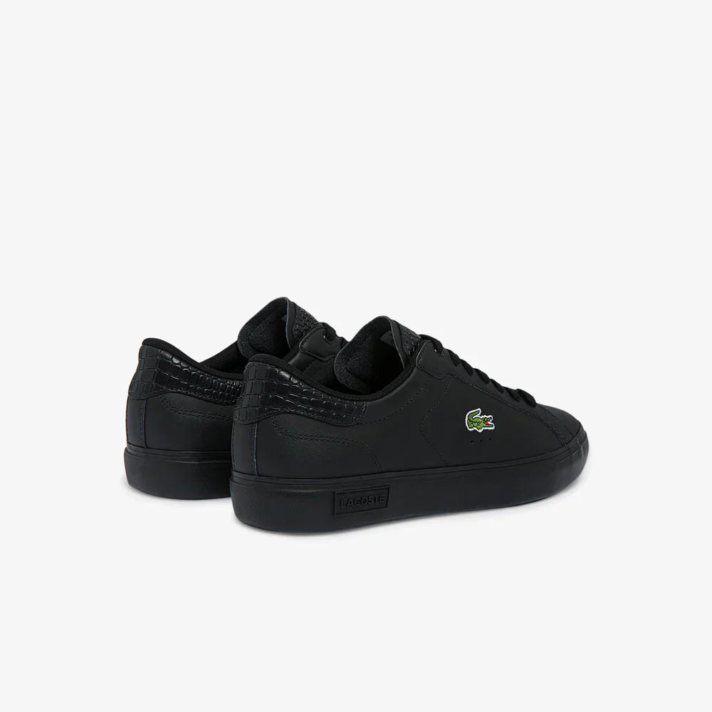 Lacoste Powercourt Burnished Leather Trainers