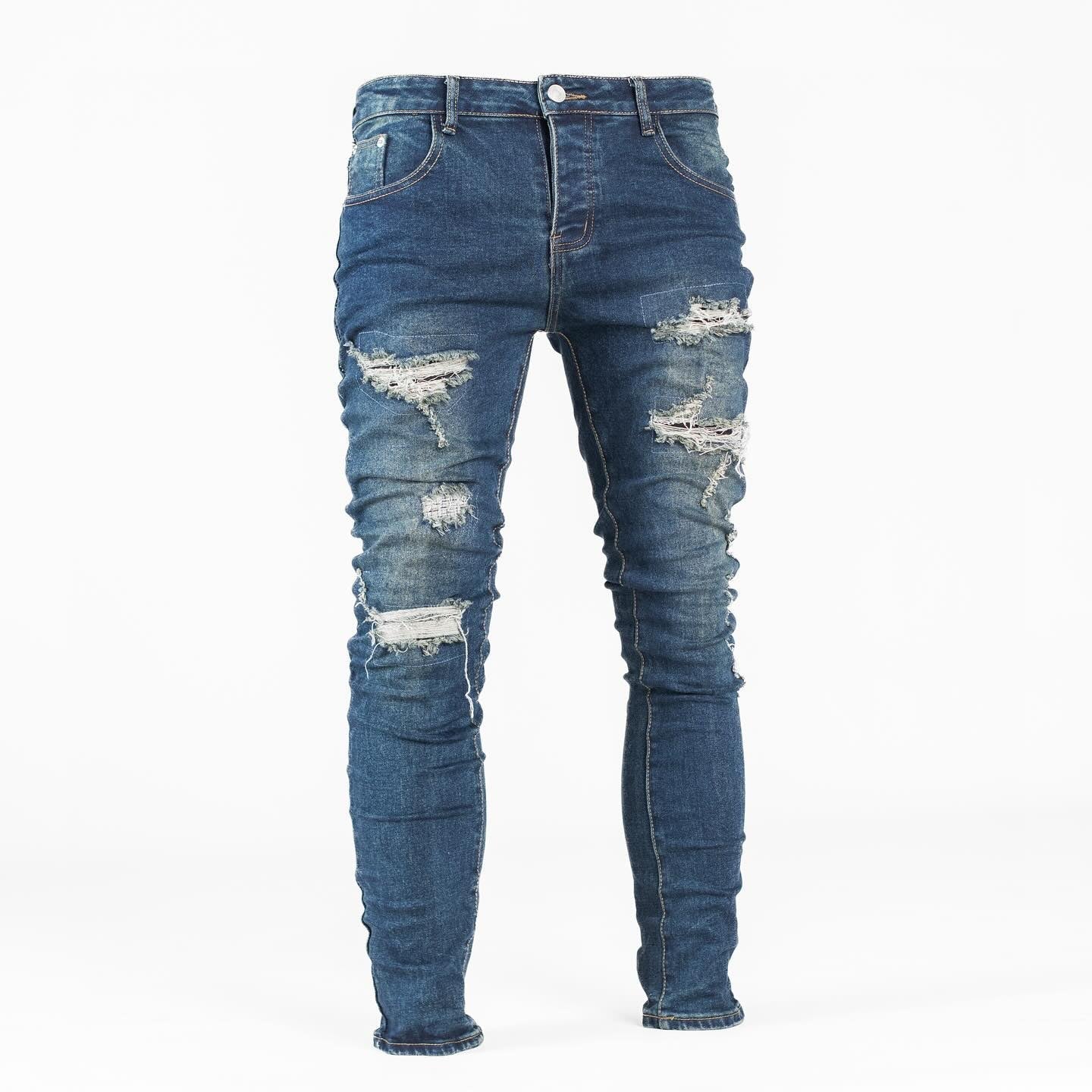 Men's Ripped Skinny Denim Jeans
