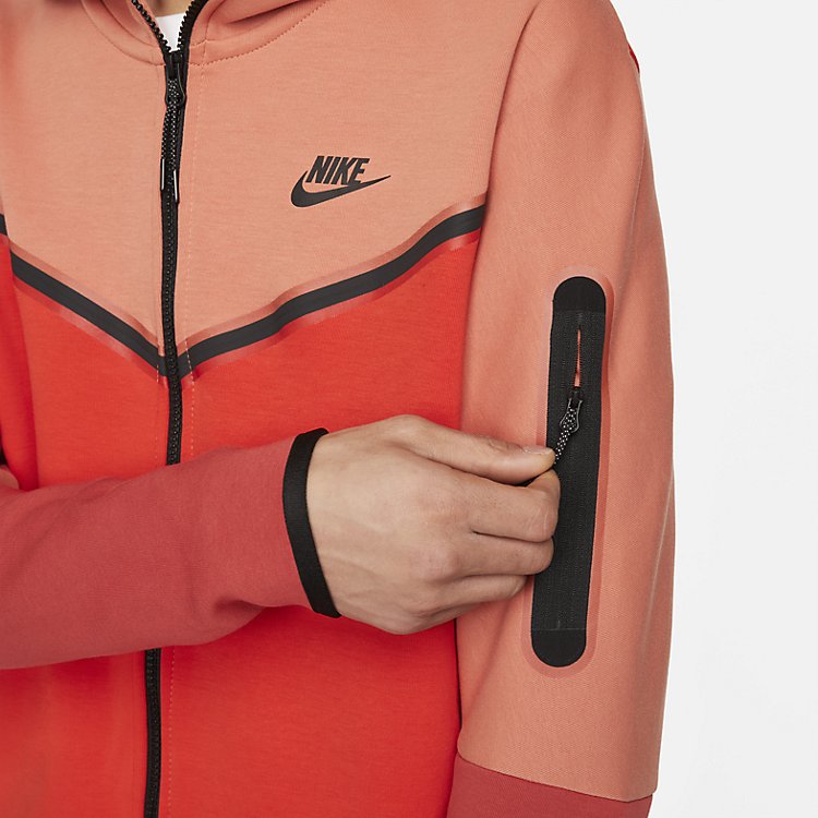Nike Sportswear Tech Fleece Full-Zip Hoodie 'Madder Root Habanero Red' CU4489-827
