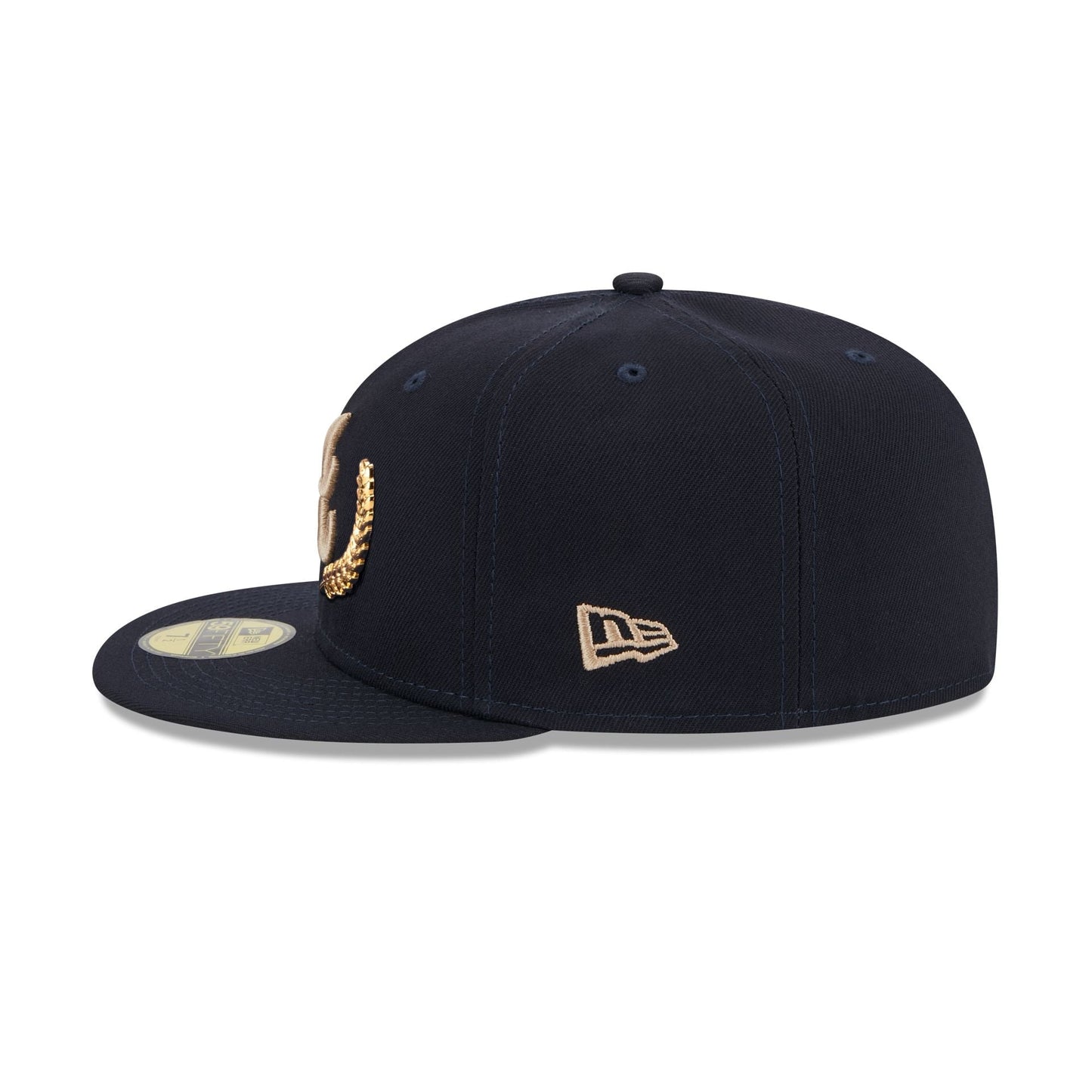Atlanta Braves Gold Leaf 59FIFTY Fitted Hat