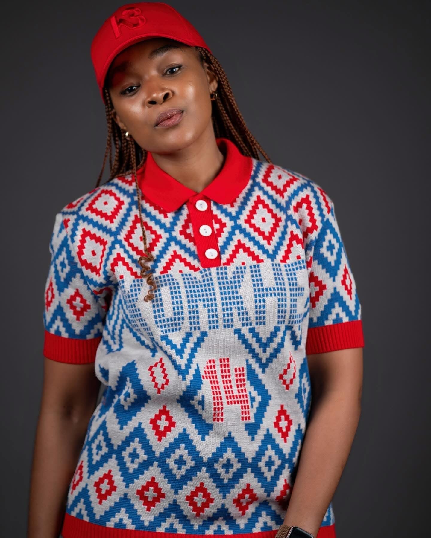 Konkhe 14 knitted Unisex Golfer T-shirt “Umcebo wase Mzansi”