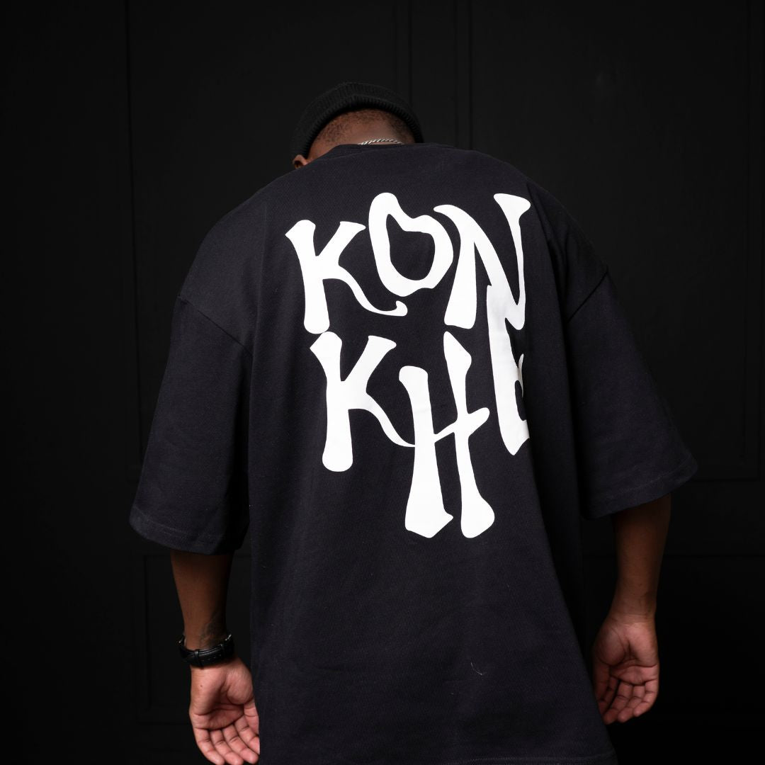 Black Konkhe 14 Unisex oversized Premium T-shirts