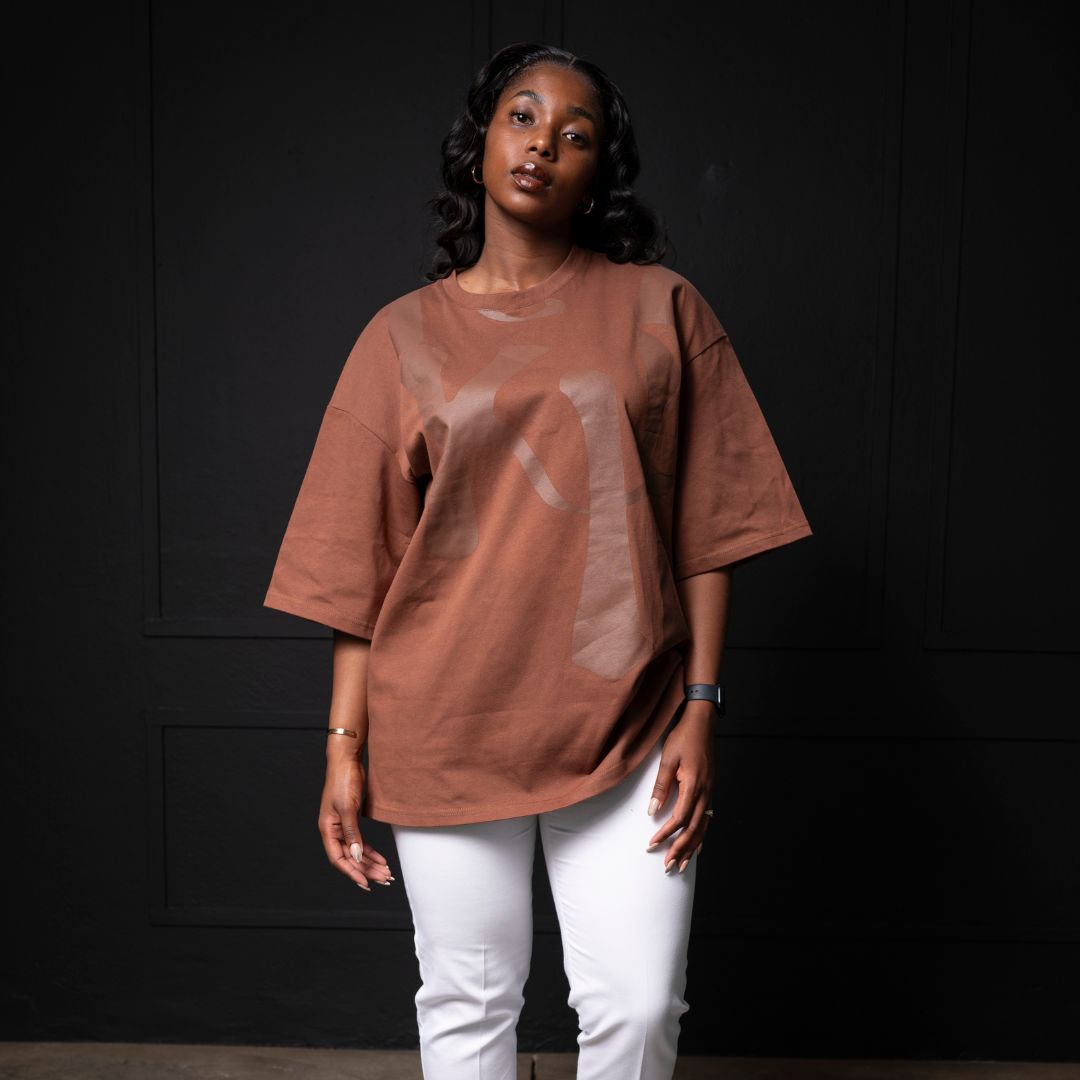 Brown on Brown Konkhe 14 Unisex oversized Premium T-shirts