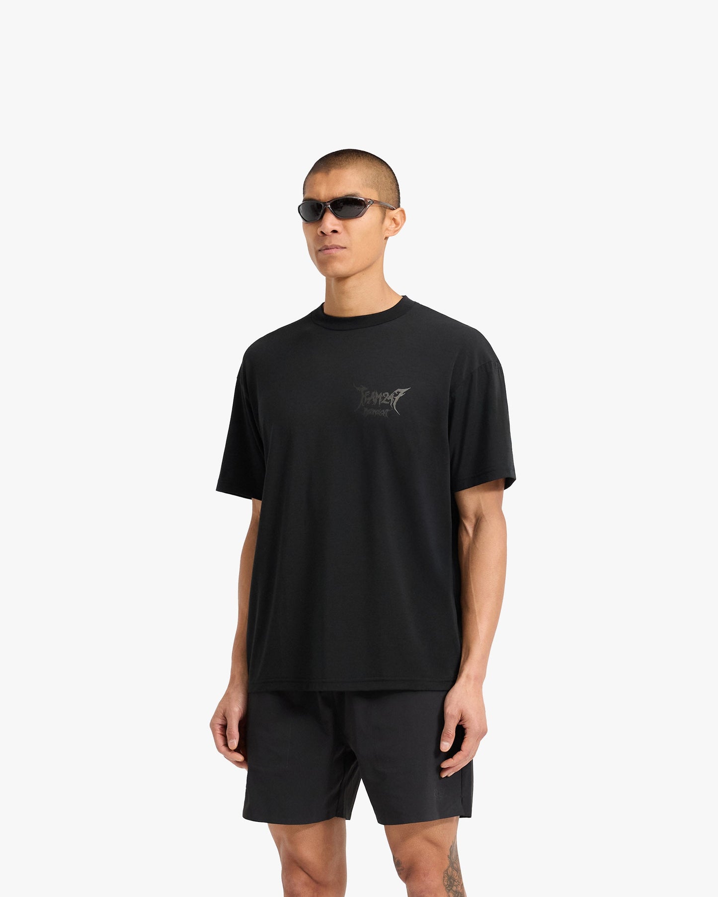 Team 247 X END Oversized T-Shirt - Jet Black