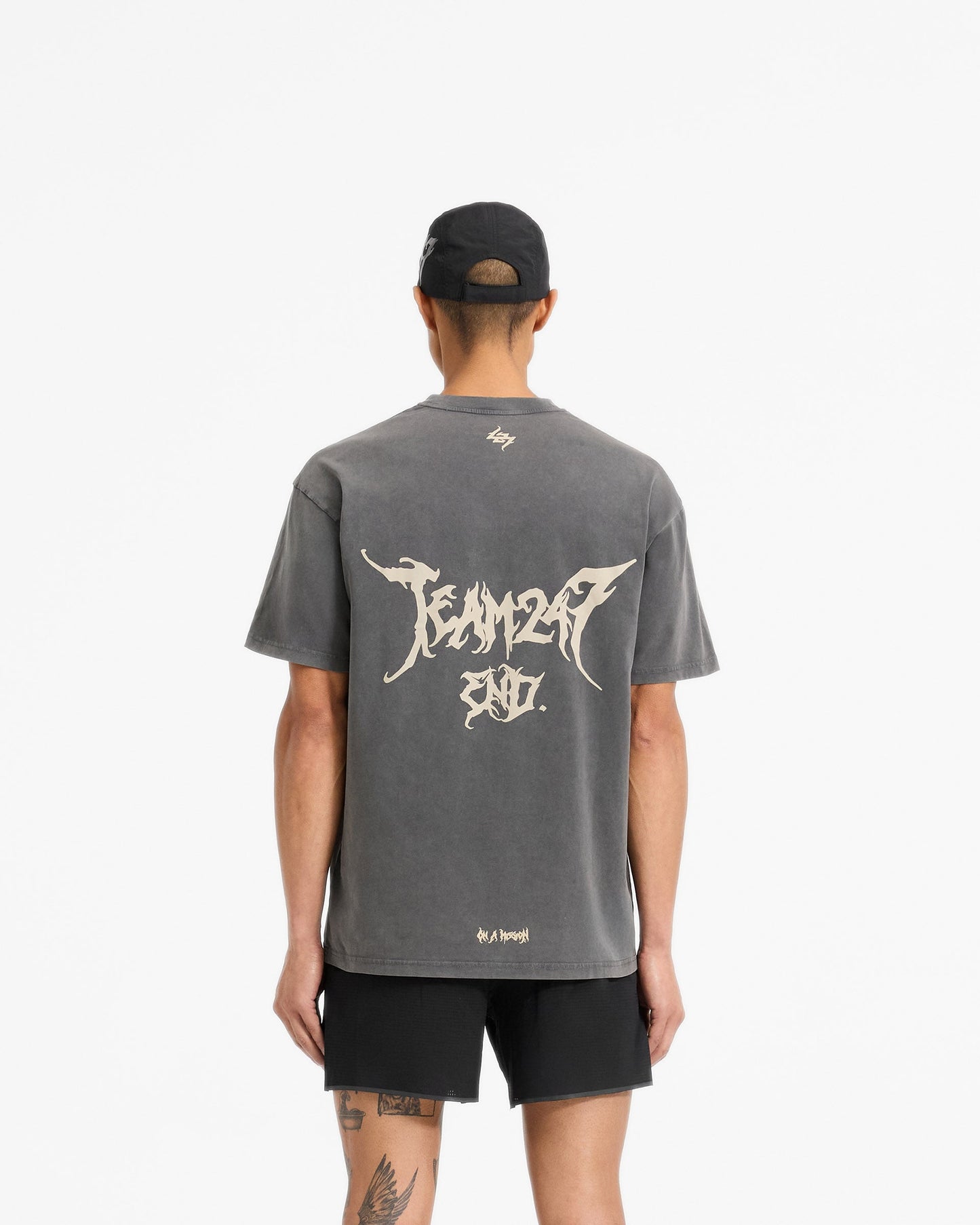 Team 247 X END Oversized T-Shirt - Washed Grey