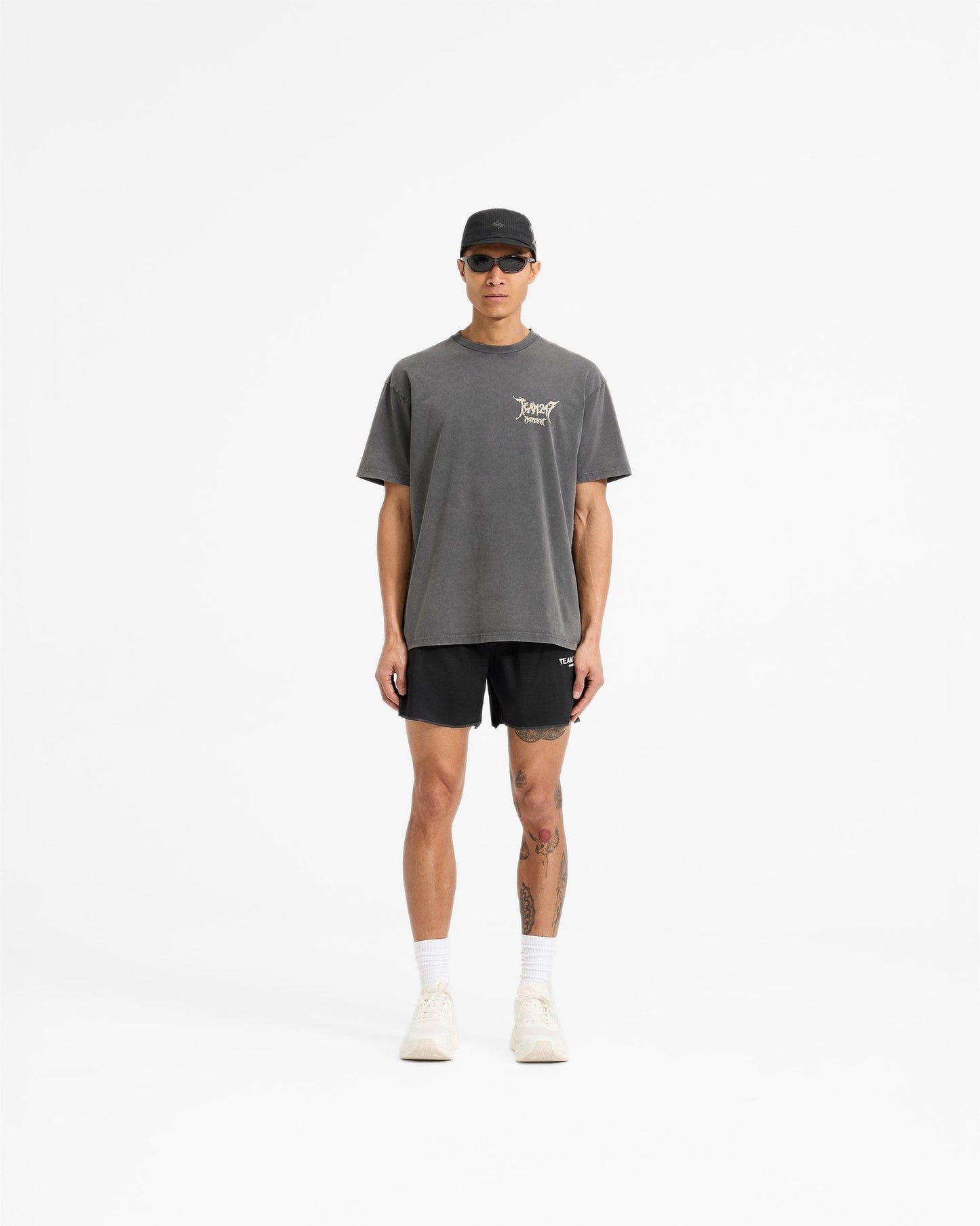Team 247 X END Oversized T-Shirt - Washed Grey