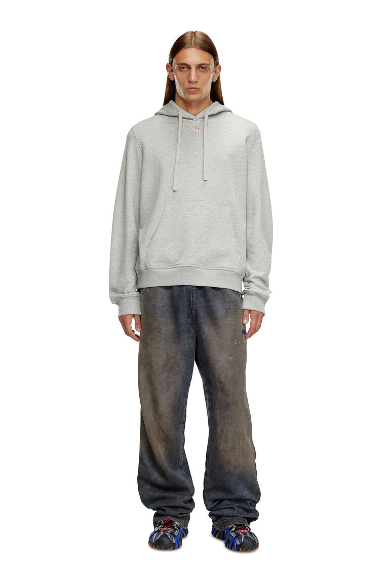 Diesel s-ginn-hood-d Cotton hoodie with mini D patch