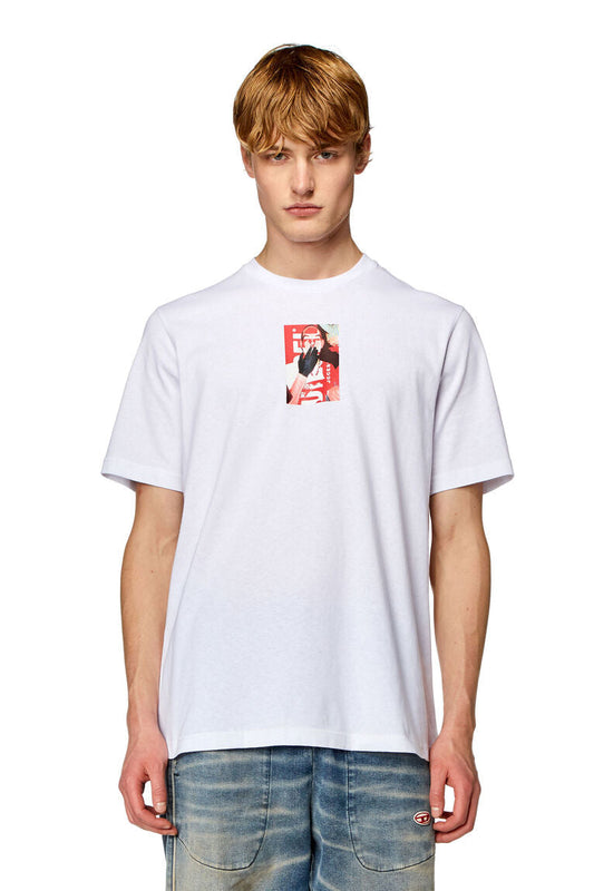 Diesel t-just-n11 T-shirt with photo print logo