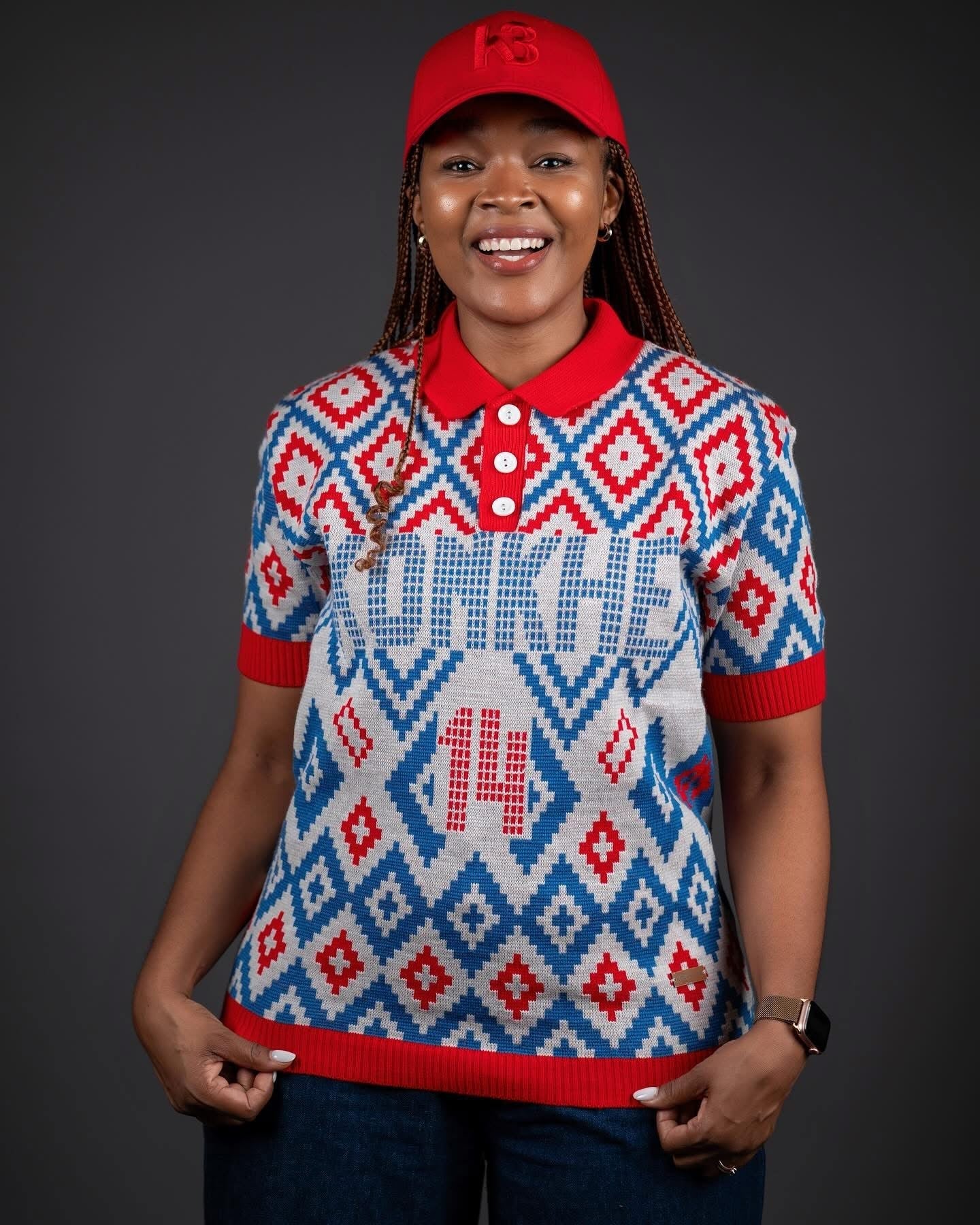 Konkhe 14 knitted Unisex Golfer T-shirt “Umcebo wase Mzansi”
