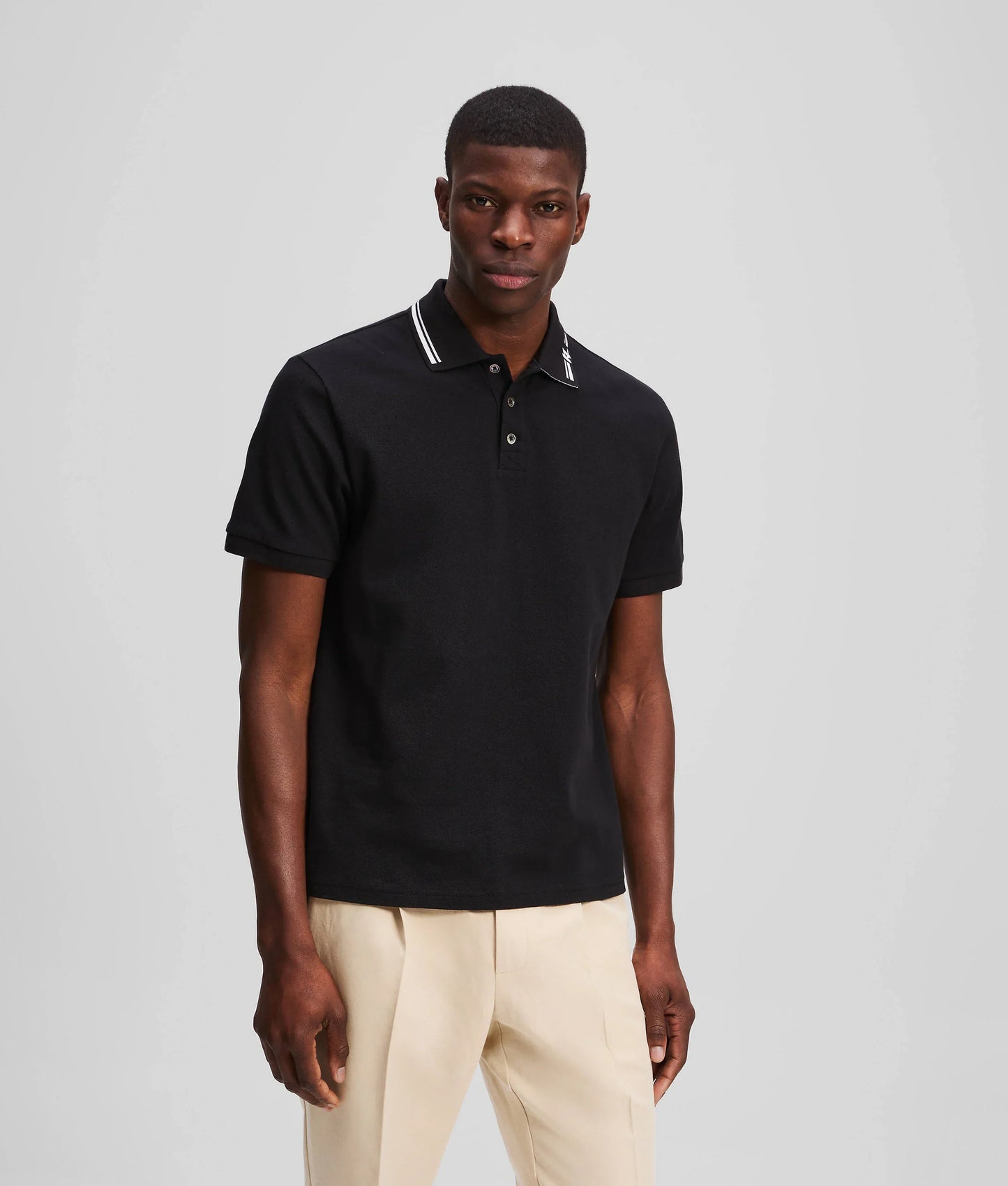 Karl Lagerfeld CONTRAST PIPING POLO SHIRT