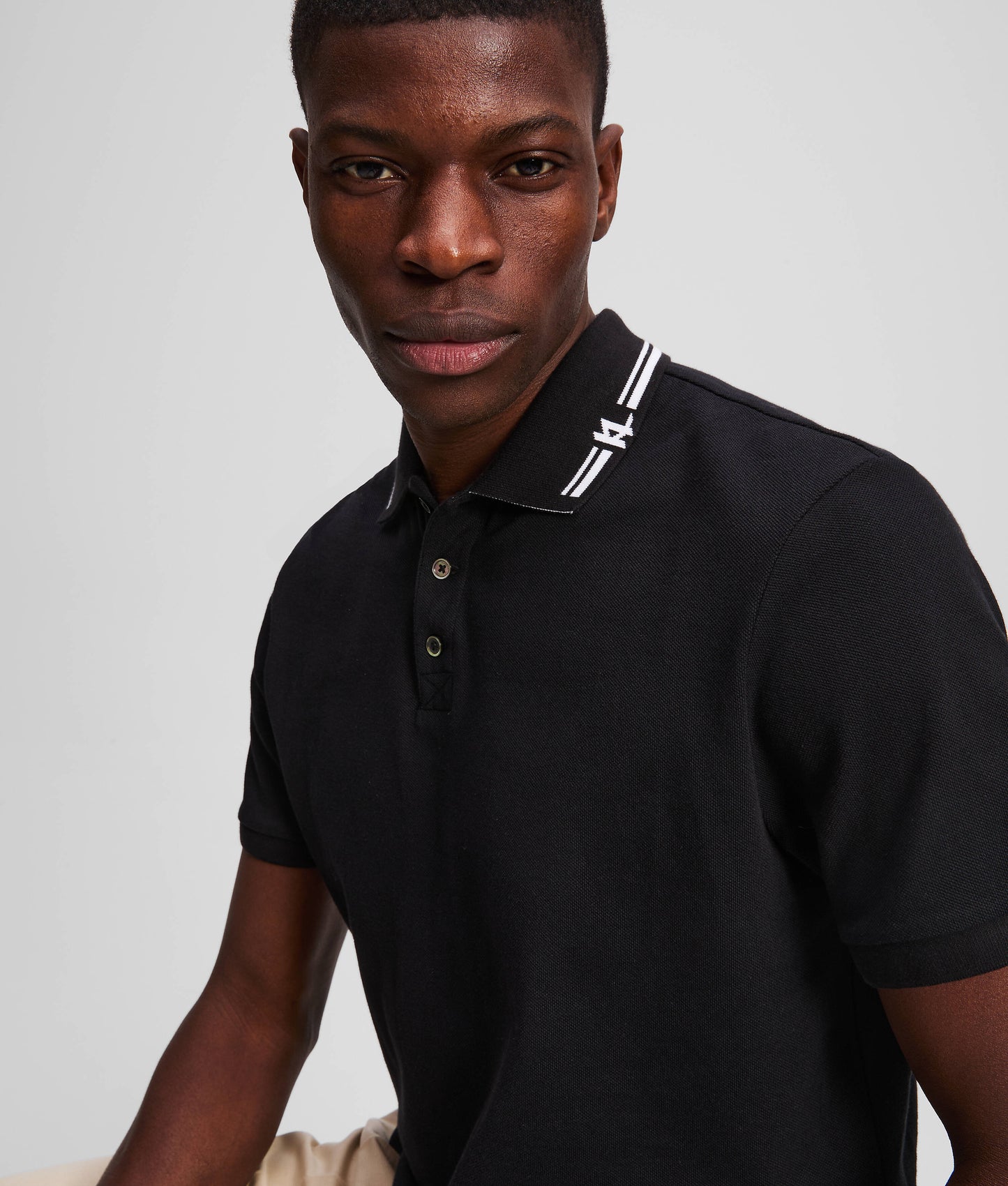Karl Lagerfeld CONTRAST PIPING POLO SHIRT