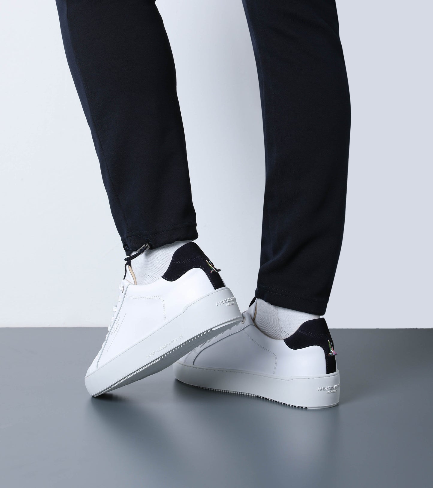 Android Homme Zuma White Navy Leather Hardware AHP224-26