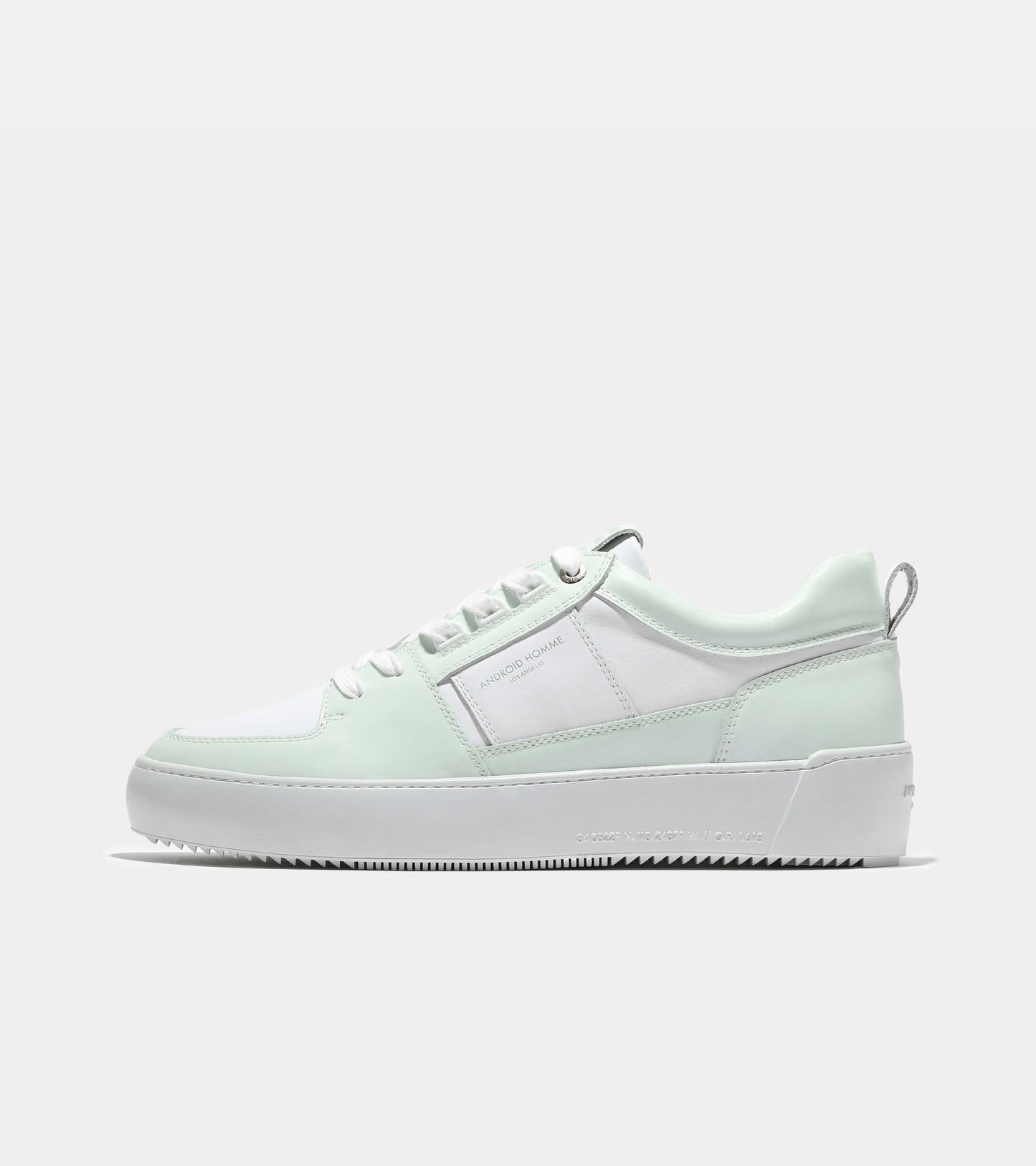 Android Homme Point Dume Low White Blue UV-Coated Leather AHP234-44