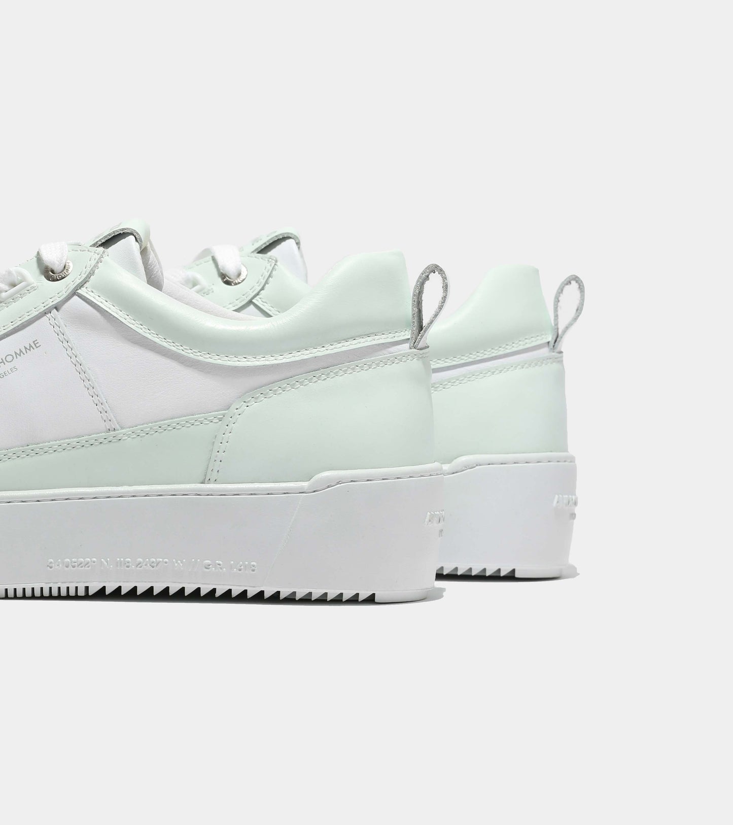 Android Homme Point Dume Low White Blue UV-Coated Leather AHP234-44