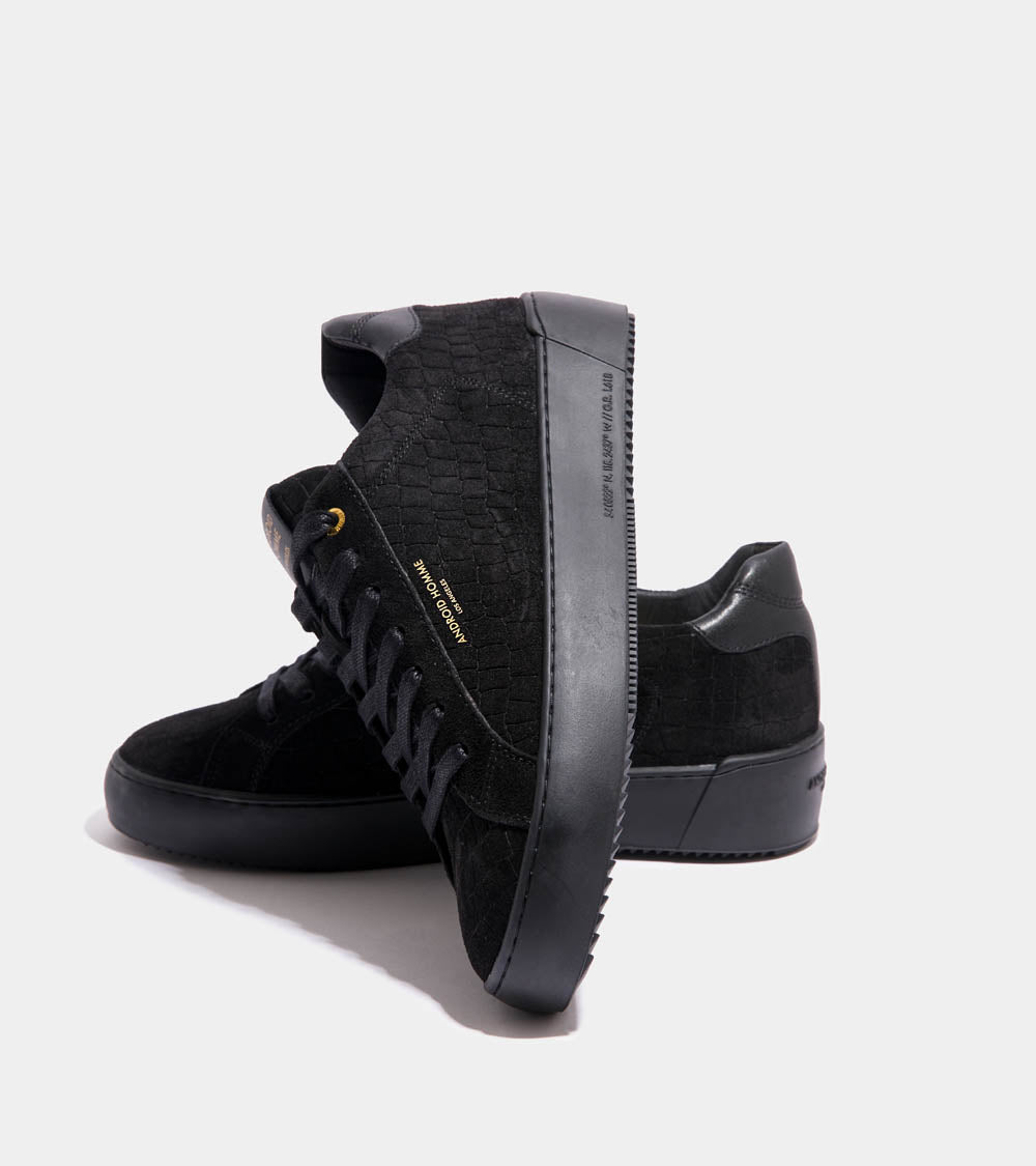 Android Homme Zuma Black Caiman Croc Emboss Suede AHP241-11