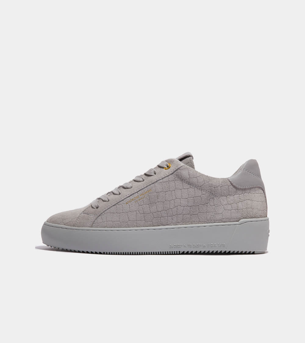 Android Homme Zuma Grey Caiman Croc Emboss Suede AHP241-13