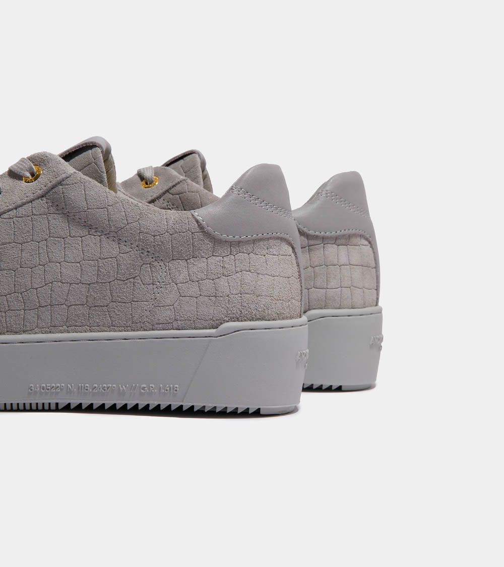 Android Homme Zuma Grey Caiman Croc Emboss Suede AHP241-13