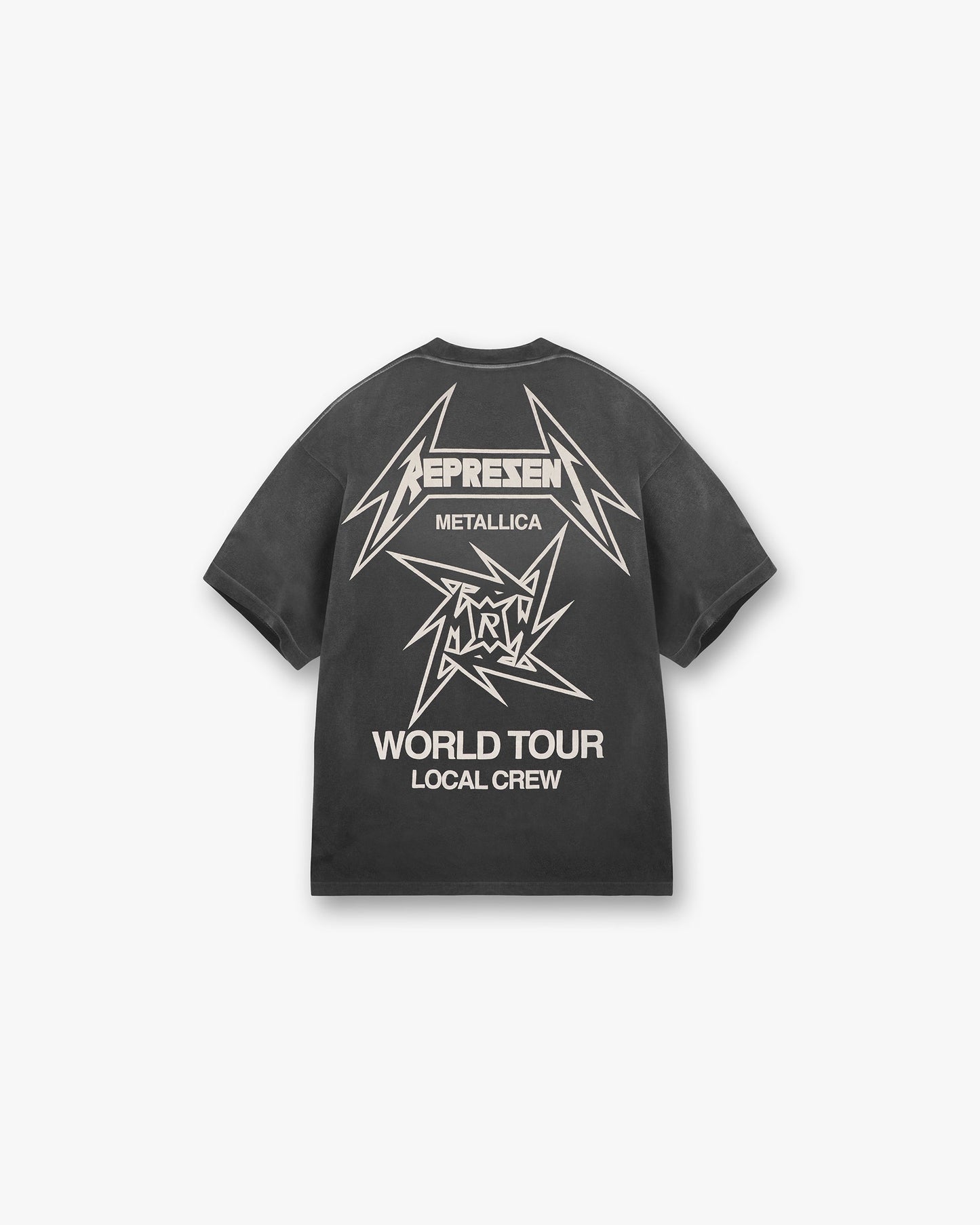 Represent X Metallica Local Crew T-Shirt - Stained Black