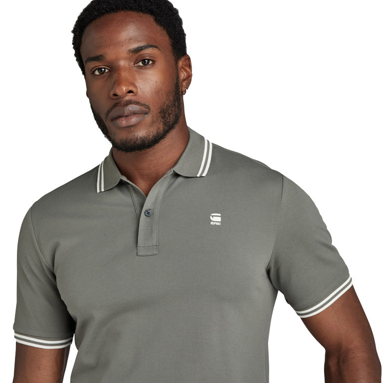 G-Star Dunda Slim Stripe Polo T-Shirt