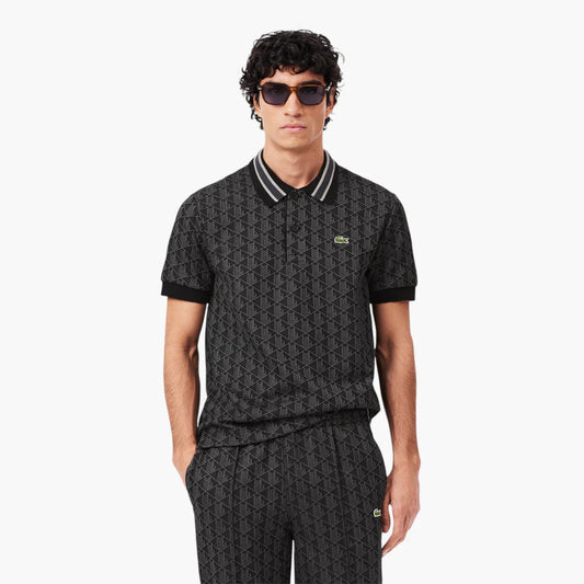 Classic Fit Monogram Jacquard Polo Shirt