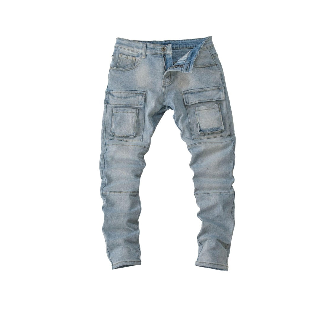 Denim Cargo Jeans