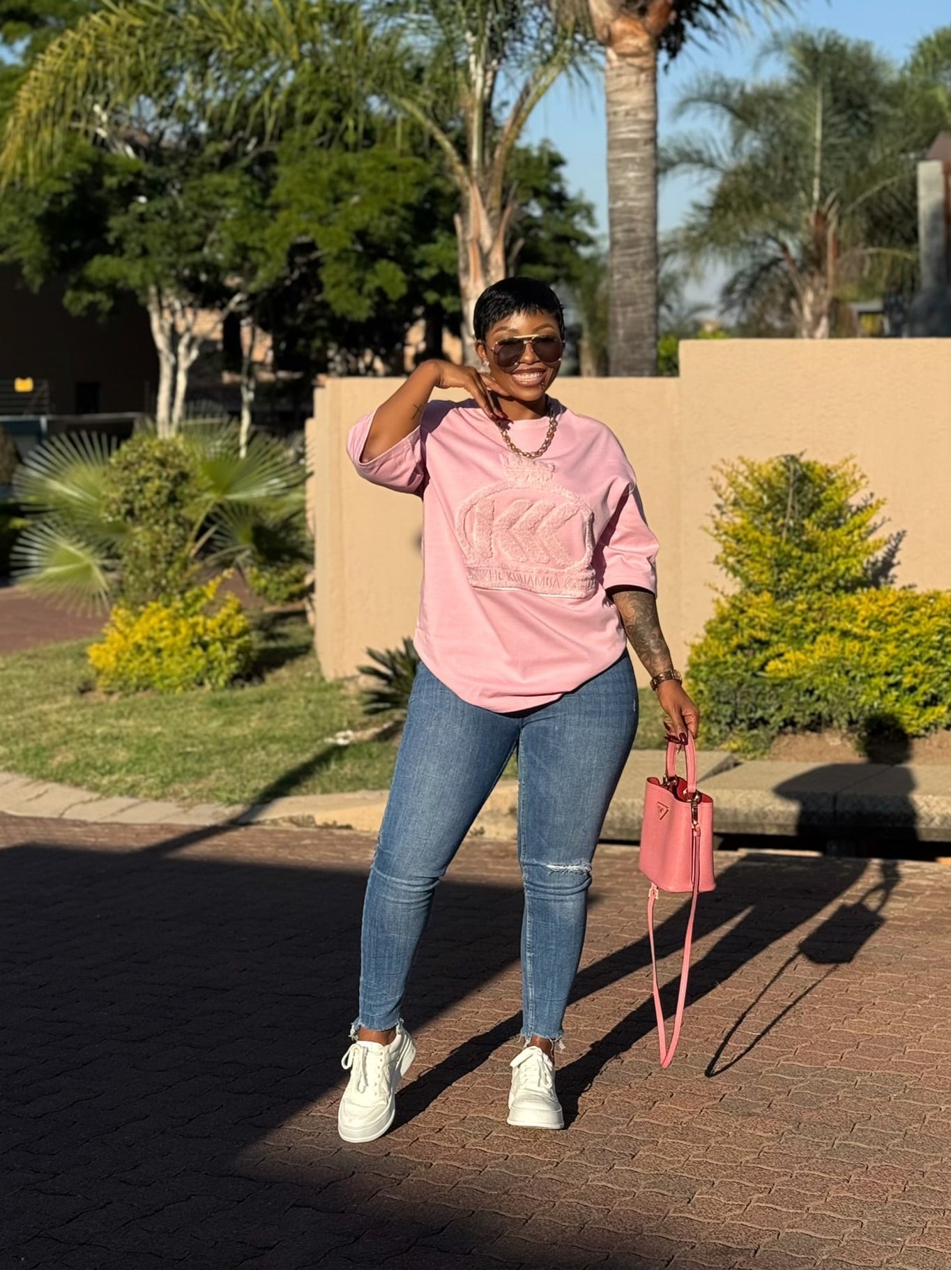 Konkhe Heavyweight Classic Unisex Oversized T-Shirts - Royal Pink