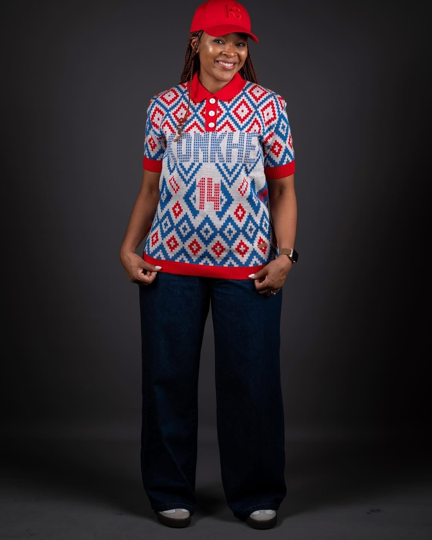 Konkhe 14 knitted Unisex Golfer T-shirt “Umcebo wase Mzansi”