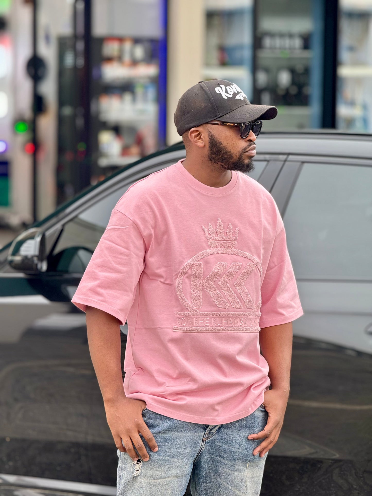 Konkhe Heavyweight Classic Unisex Oversized T-Shirts - Royal Pink