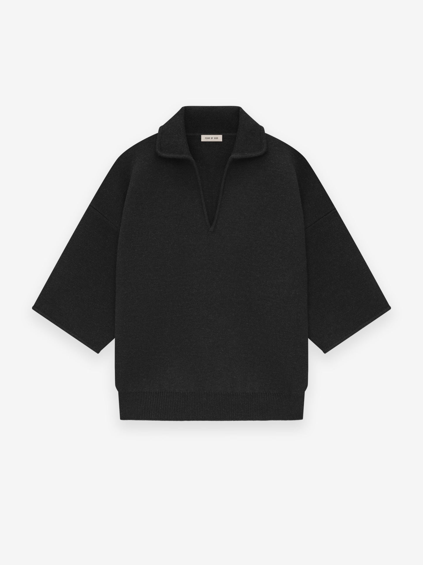 Merino Short Sleeve Polo Sweater