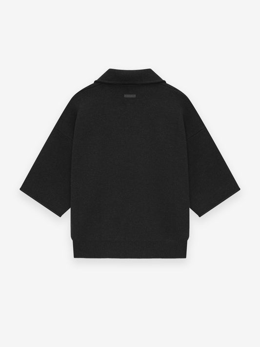 Merino Short Sleeve Polo Sweater