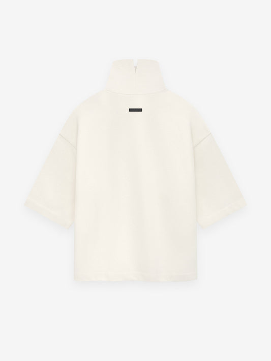 Cotton Wool High Neck Short Sleeve Shirt