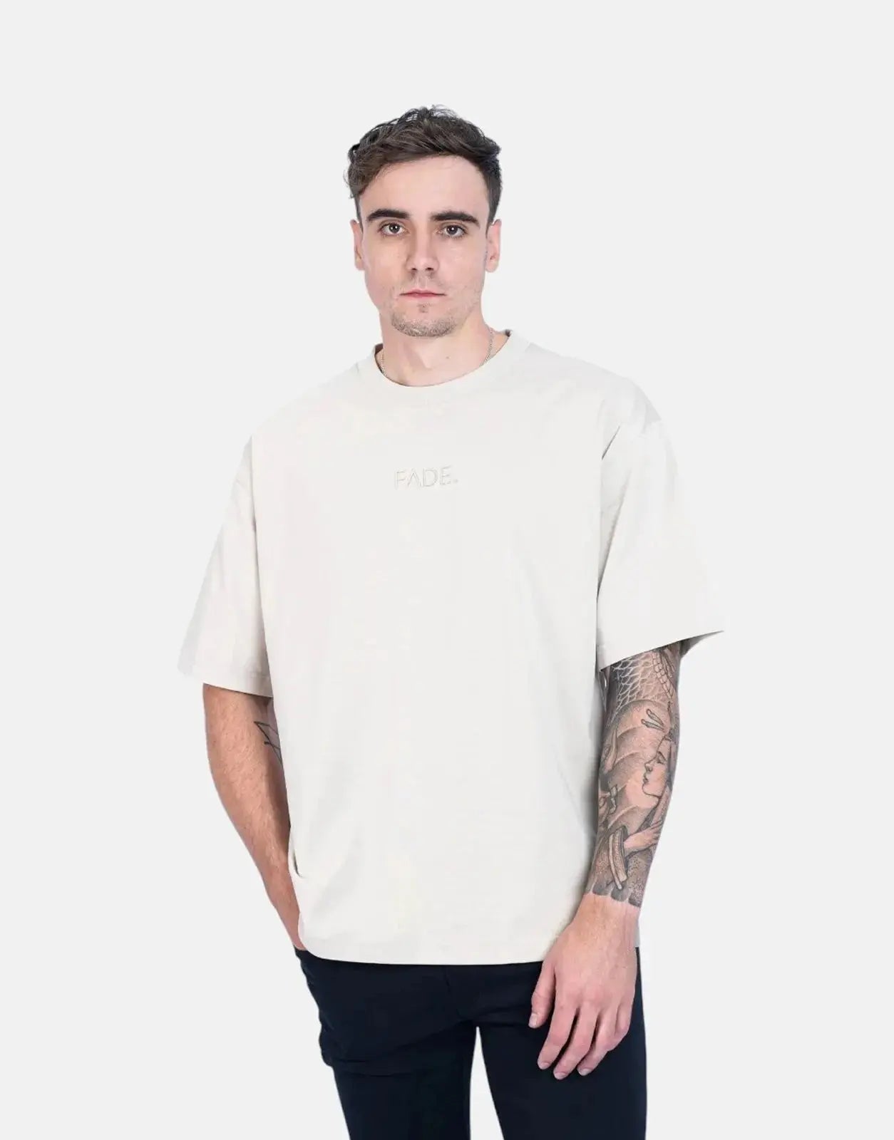 Fade Essential Boxy Stone T-Shirt