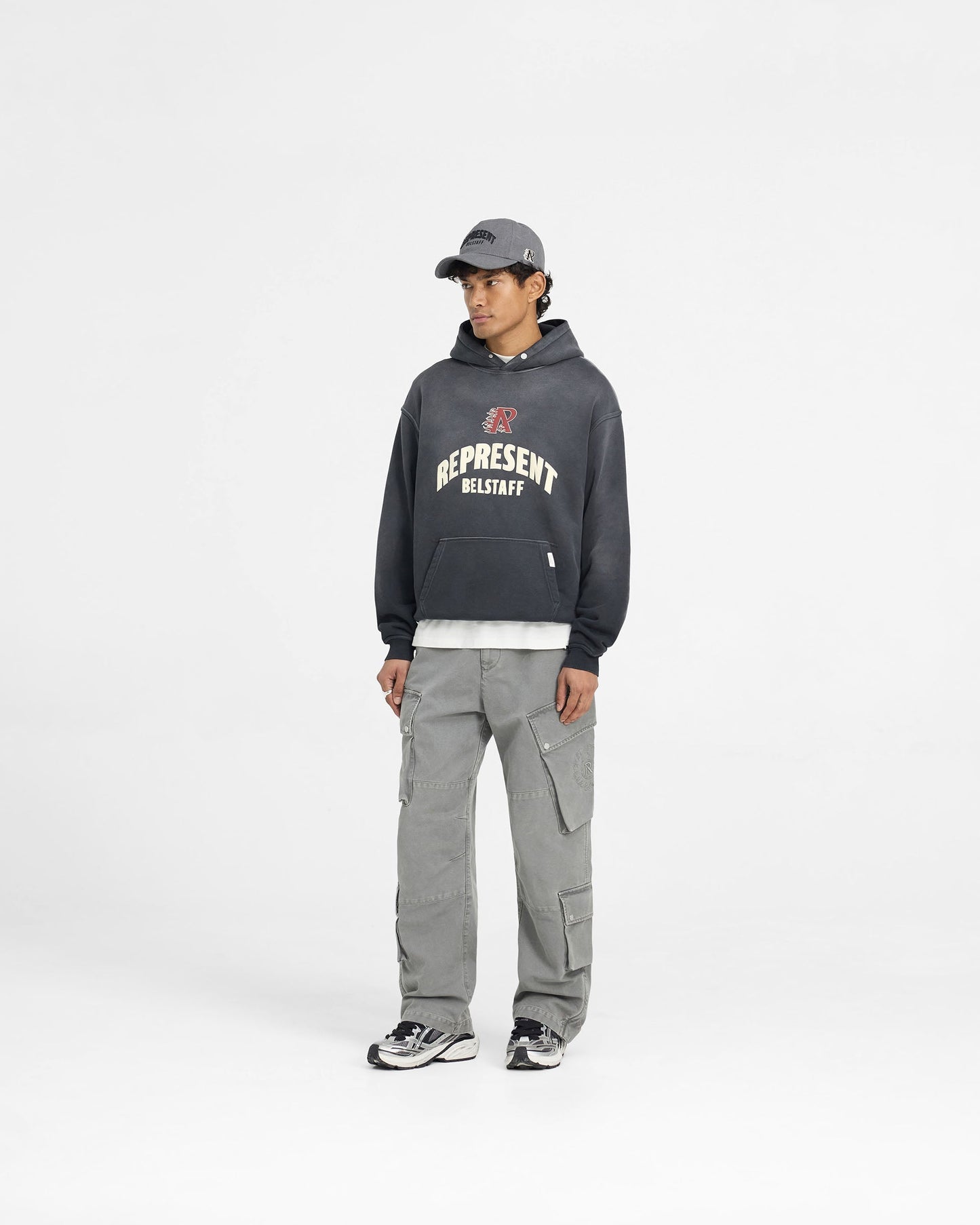 Represent X Belstaff Flame Phoenix Hoodie - Shadow