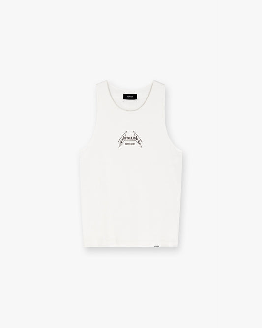 Represent X Metallica Local Crew Vest - Flat White