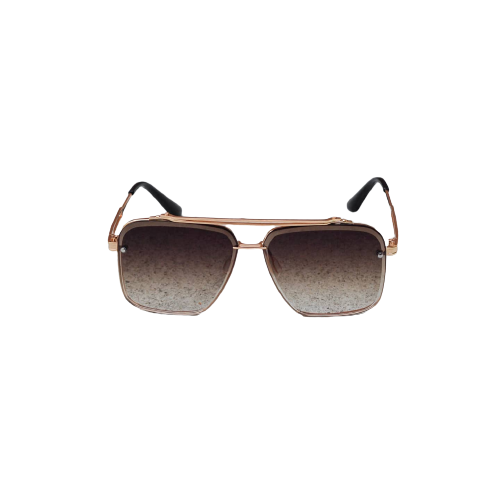Men's Square Frameless two tone sunglasses