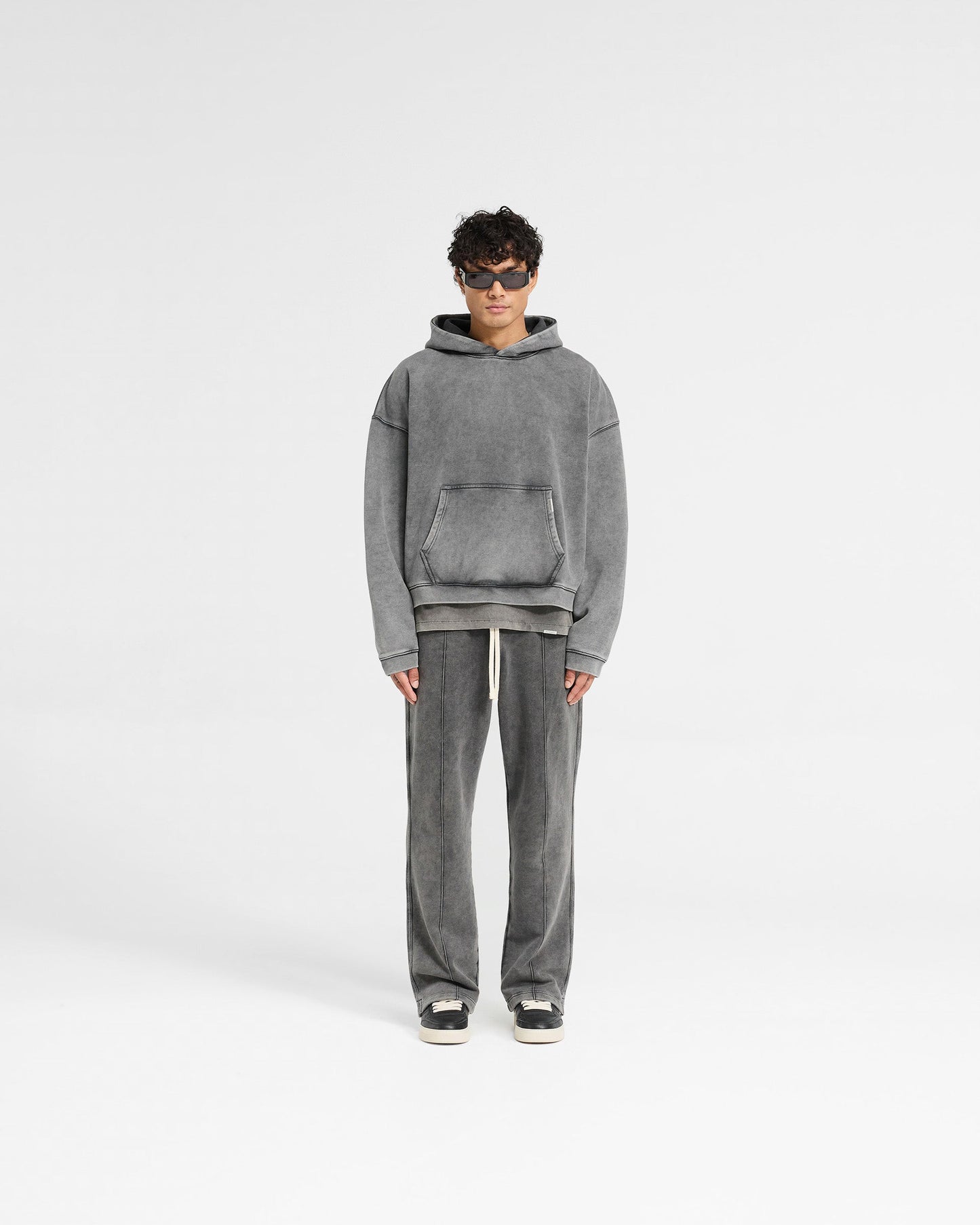 Initial Boxy Hoodie - Vintage Grey