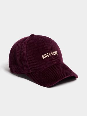Archive Corduroy Peak Peak Burgundy Cap
