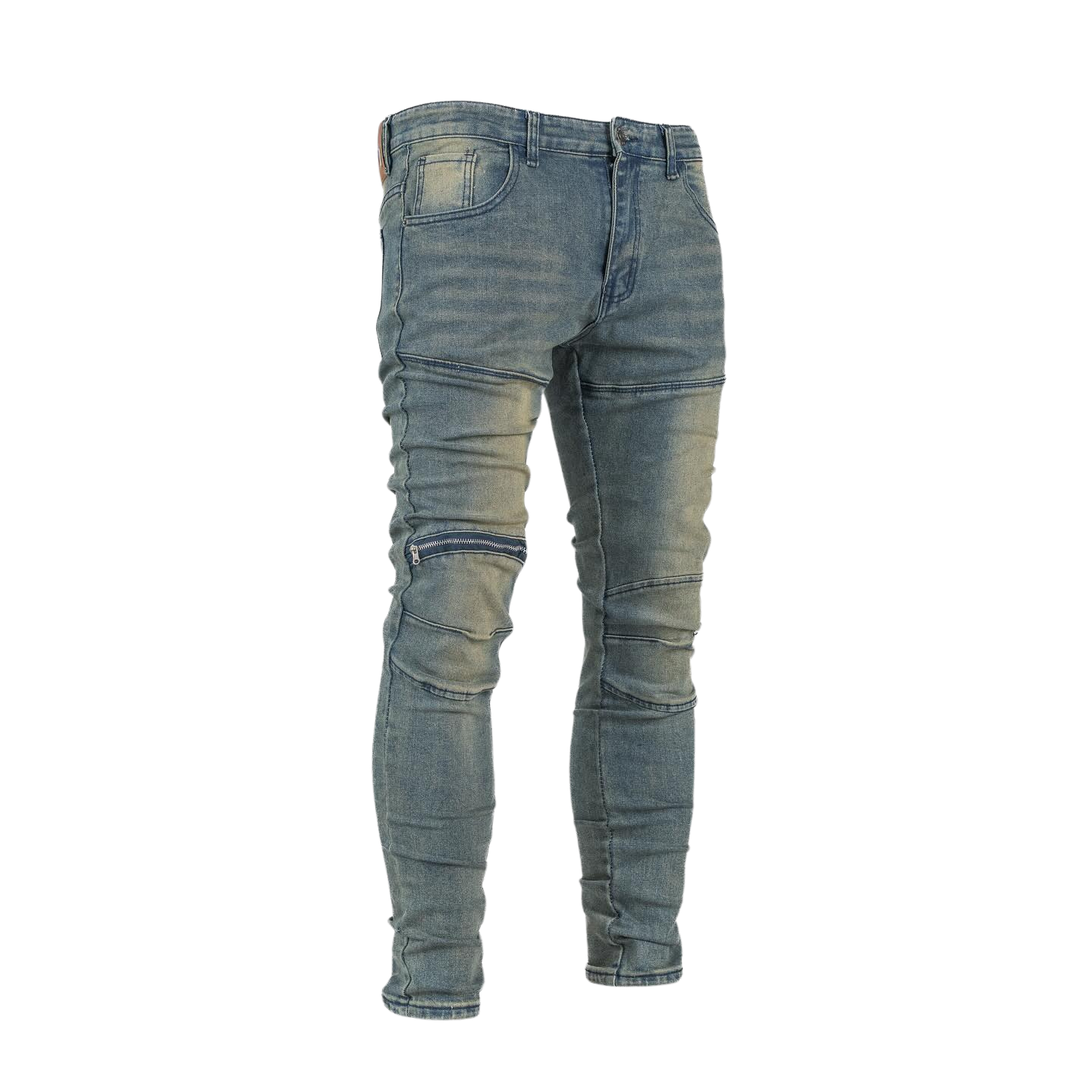 Men's Iron Fade Moto Denim Jeans