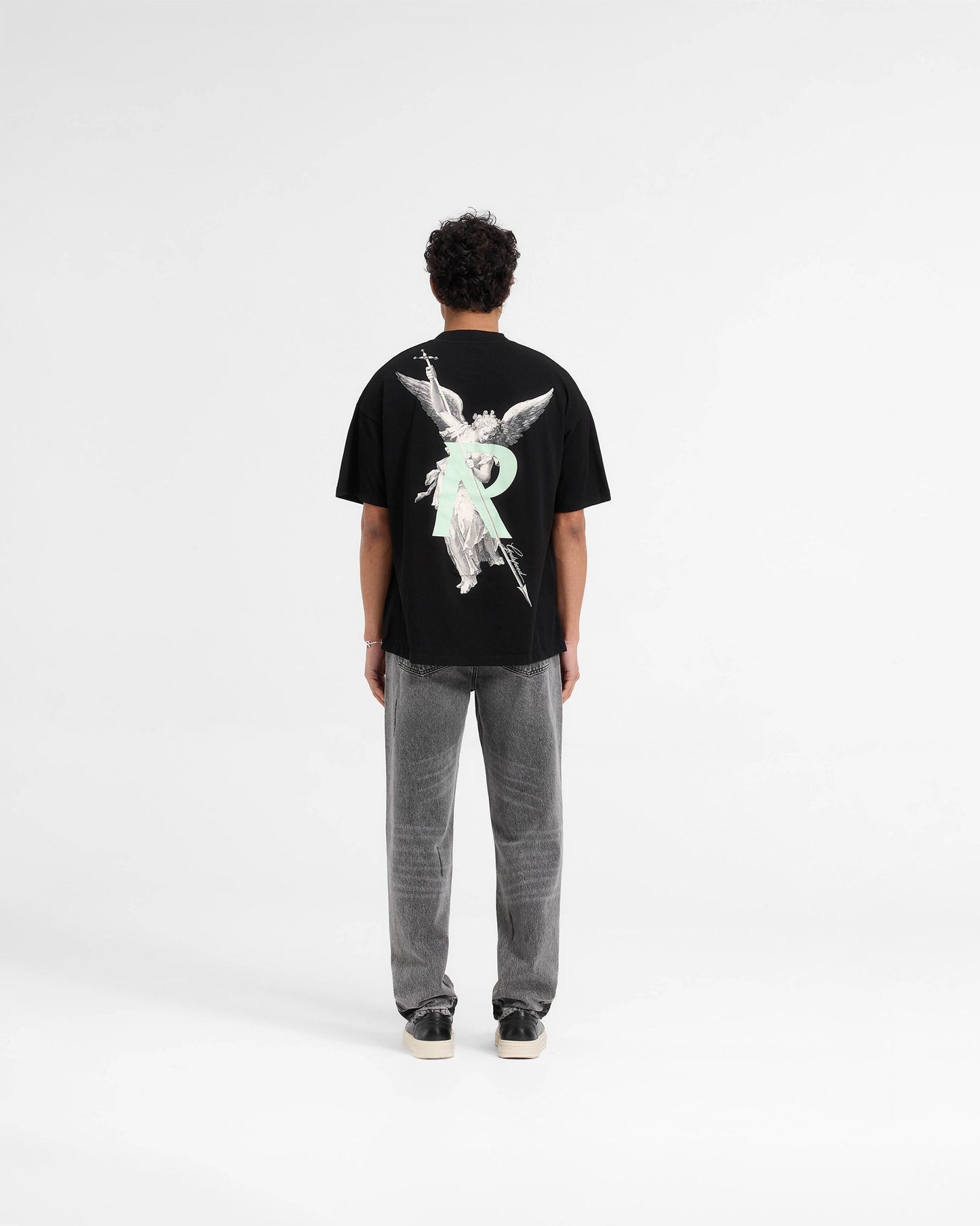 Archangel Initial T-Shirt - Jet Black