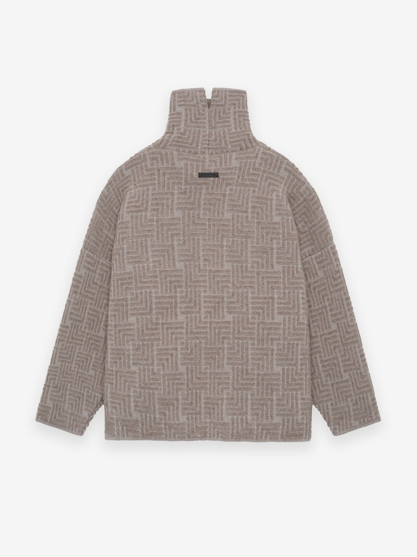 Wool Jacquard High Neck Sweater