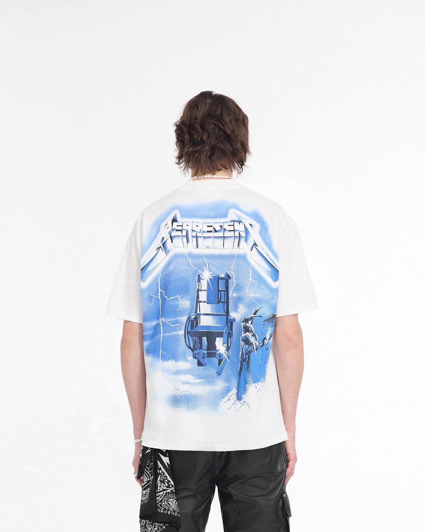 Represent X Metallica Ride The Lightning T-Shirt - Flat White