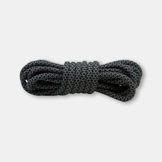 Black Reflective Rope Lace 54"