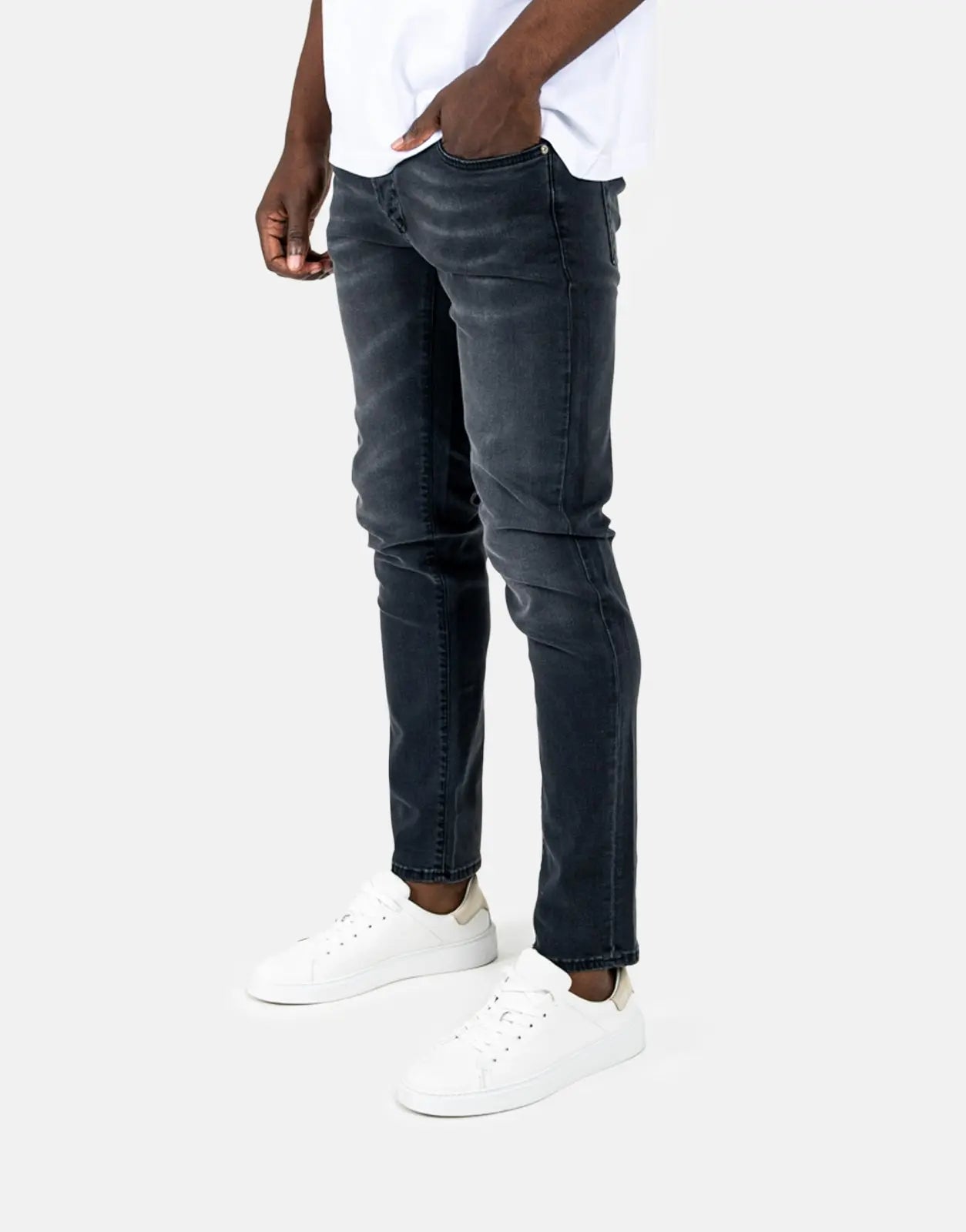Les Hommes Black Printed Jeans
