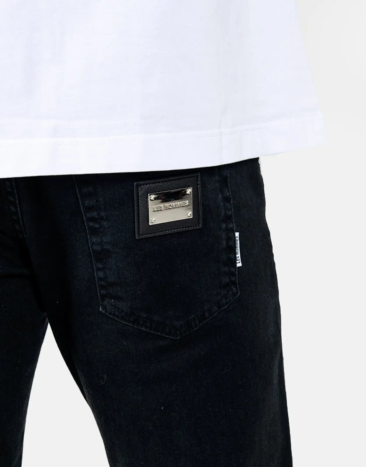 Les Hommes Black Slim Jeans